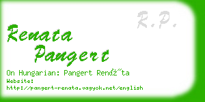 renata pangert business card